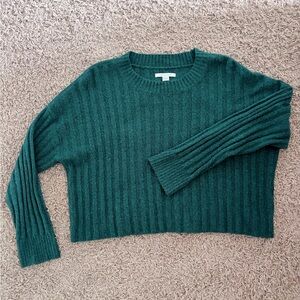 AE Women's Green Ribbed Sweater